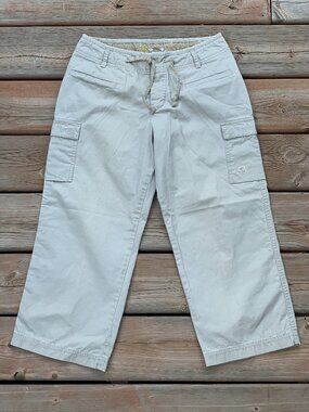 Mountain Hardwear Cargo Pants 4 Khaki Cropped Capri Outdoor Hiking Gorpcore Boho